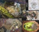 日本画材で手描きする、一点ものの絵画を制作します アナログならではの触れたくなる、豊かな質感の原画をお届け イメージ10