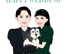 そっくり＆可愛い♡ウェディングイラストを描きます 特別な思い出となる1枚を描かせて頂きます イメージ1