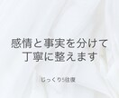 生き方、人間関係の悩みを丁寧に言葉にして整えます 感情と事実を分けて、本音と選択肢を見つけるお手伝いをします。 イメージ1