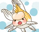 あなたのペット金魚ちゃんのイラスト描きます あなたの金魚ちゃんを可愛いキャラクターにします イメージ4