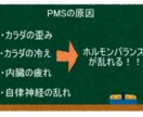 生理前の不調、症状に合わせた対処方をお伝えします PMSでお悩みのあなたに、PMS治療のプロがお答えします。 イメージ2