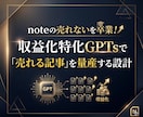 収益化特化GPTsで売れない記事を劇的に変えます note/実践型/副業/仕組み/スマホ/ イメージ1