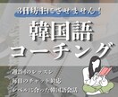 脱！3日坊主！本気の方のみ韓国語コーチングします 『短期集中×発音』に特化！本気であなたの韓国語を伸ばします！ イメージ1