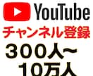 YouTubeチャンネル登録者３００人〜宣伝します 収益化/海外/チャンネル登録1000人以上可/１０万人まで イメージ1