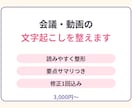 文字起こし原稿を読みやすく整えます お預かりしたテキストを整形・要約します イメージ1