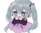 病みかわいいアイコン描きます TwitterやLINEなどのアイコンに使えます♪ イメージ4