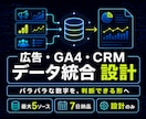 広告・GA4・CRMのデータ統合案を作ります 最大5データソースを、KPIから逆算して設計 イメージ1