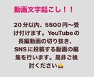 動画文字起こし行います 人気動画の文字起こしや切り抜き動画の作成など行います イメージ1