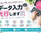 事務作業・データ入力を代行いたします Excel入力・資料作成・データ整理を代行します イメージ1
