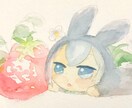 SNSアイコンなどミニイラスト描きます 可愛いと綺麗を中心に、透明水彩で。 イメージ8