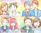 アナログ＊笑顔の似顔絵＊描きます ほんわか手描きイラストです¨̮ イメージ2