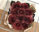 プロポーズの花束　保存　ブーケ　記念の花を残します スクエアガラス　特別な日の花を立体的に保存　ドライ加工 イメージ7