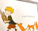 原画温かいアート作品つくります 猫ちゃんをお好きな動物にもできます! イメージ2