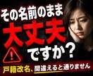 戸籍改名を通すための戦略＋人生設計します 戸籍改名を通す戦略を設計します イメージ1