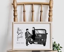 おしゃれ可愛い◎韓国風イラストお描きします 大切な写真を元に作成！特別なウェディングアイテムに。 イメージ7