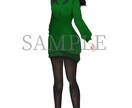 キャラの雰囲気に合わせた立ち絵を制作します 全身の立ち絵イラストを書きます イメージ1