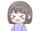 差分あり完成品アイコン向けイラスト販売します シンプルなほんわか女の子イラスト イメージ6