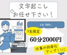 60分2000円！丁寧で安心な【文字起こし】します 実績の為、激安で提供致します！ イメージ1