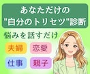 あなただけの"自分のトリセツ"診断します 悩みを話すだけ。気づいてない"自分のクセ"が見えてきます イメージ1