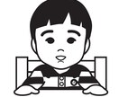 シンプル＆お洒落なお子様の似顔絵を描きます アイコンやグッズプリントに使いやすいシンプルなデザインです イメージ1