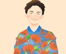 お好きな花を使った可愛らしい似顔絵を作成します 他にはないおしゃれで可愛らしい似顔絵をお描きします イメージ5