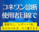 コネクティッドワンが合うか5年使った目で診断します AIエージェント23体で現状診断。通話なし・レポートのみ納品 イメージ1