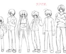 表情差分3種付き♪立ち絵描きます 萌え系の絵柄で、美少女から男キャラまで幅広く対応 イメージ4