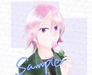 オリジナルのSNSアイコン作成いたします 男女ともに対応できます。女の子と水彩風の淡い塗りが得意です！ イメージ5