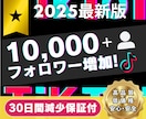 TikTokフォロワー10000人増加させます コスパ◎！安く高品質なフォロワーをあなたにご提供 イメージ1
