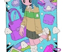 可愛くてどこか不思議な絵を描きます シュールでうにょうにょ目のキャラ描きます！全力で頑張ります！ イメージ2