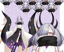 差分８種◆立ち絵販売します 尻尾が二つあるつのっ子の女の子です！ イメージ1