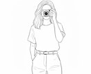 シンプル◆おしゃれ線画イラストアイコン作ります SNS利用可◇修正無料◆即日〜7日以内に仕上げ◇ イメージ7