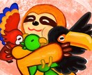 かわいいイラスト作成します 猫や動物人物のデフォルメちっくなかわいいイラストを描きます。 イメージ1
