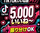 TikTokいいねの数5,000～増やします 振り分けOK！魅力的な投稿にします。 イメージ1