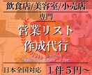 飲食・美容・小売店専門の高精度営業リスト作成します 実稼働実績があるから安心！獲得特化型の営業リスト作成可能！ イメージ1