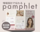 分かりやすく伝わるパンフレットをデザインします 情報設計により分かりやすパンフレットを作ります！ イメージ1