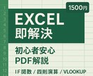 初心者安心！Excel疑問をPDFで解説します 「できた！」を実感できる解説をお届けします イメージ1