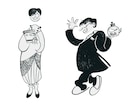 なだふいの個人依頼受付ます シンプル/モノクロ/オシャレ|人物/カットイラスト/アイコン イメージ6