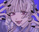 アイコンから歌ってみたやSDキャラまで描きます ダークゴシックサイケなイラスト！目を惹きやすいです！ イメージ1