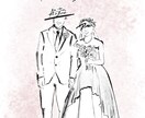 ヴィンテージ風♡モードなイラストを描きます お顔に名前を入れて他にはない特別な１枚を♪ イメージ5