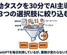 手作業をAI化候補3つに30分で絞ります ChatGPT使うのに業務変わらない人へ｜AI化候補3つ特定 イメージ2