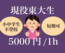 現役東大生が不登校のお子さんの勉強サポートをします 小学生・中学生の算数・数学メインで勉強のサポートをします！ イメージ1