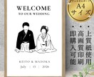 データ販売・結婚式のウェルカムボードつくります 挙式日&名入れ無料｜可愛いデザインで特別なおもてなし イメージ1