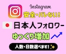 インスタ日本人フォロワーゆっくり増加いたします Instagram 7日かけて増加 日本人フォロワー自然 イメージ1