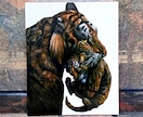 アクリル画の虎の原画描きます 部屋に絵画を飾りたい方、記念にプレゼントしたい方にオススメ イメージ7