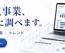 新規事業の市場性・競合を徹底調査します 市場・競合・顧客を調べ、次の一手まで整理します イメージ1