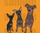 ペットのイラストお描きします 多頭飼い、ミックスさんのご依頼も歓迎♪♪ イメージ4