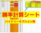 バイナリーオプション用の勝率計算シートを提供します 3つの手法まで同時に勝率を把握できる！ イメージ1