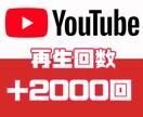 YouTubeの再生数＋2000回増加させます 【オプションでチャンネル登録者増加可！】★Shorts対応 イメージ1