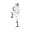 高校球児・野球選手のイラスト描きます SNSのアイコンなどにぴったりです.*˚ イメージ1